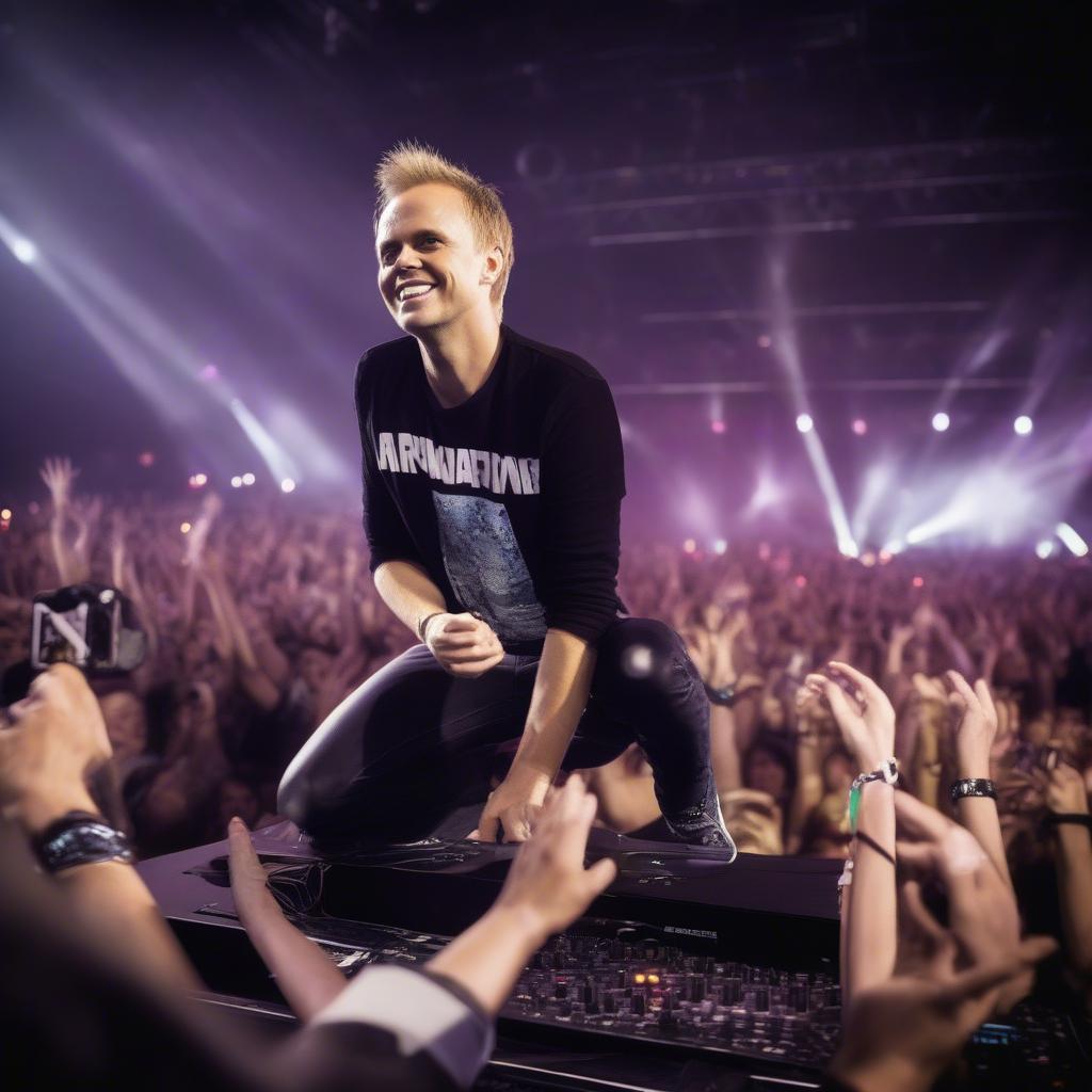 Armin van Buuren performing live in 2014