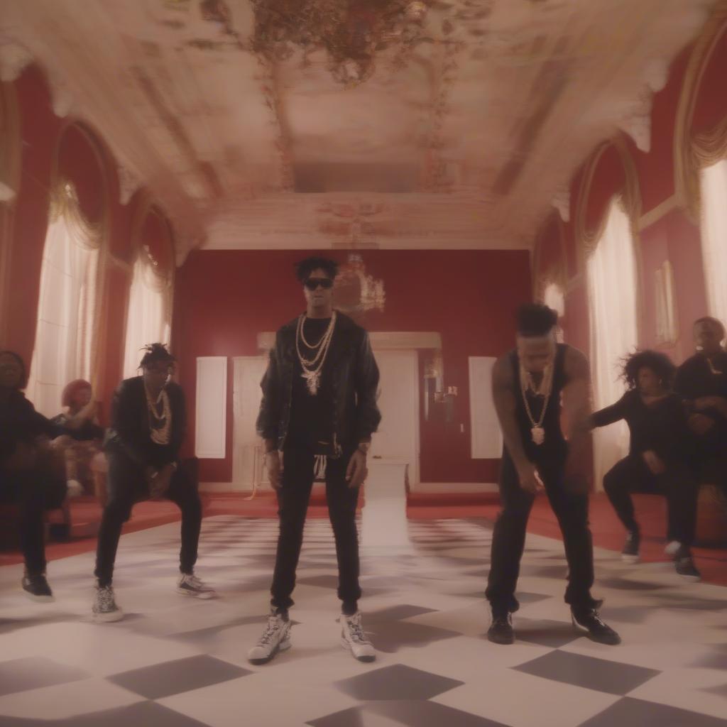 Still from the "I Luv This Shit" music video featuring August Alsina.