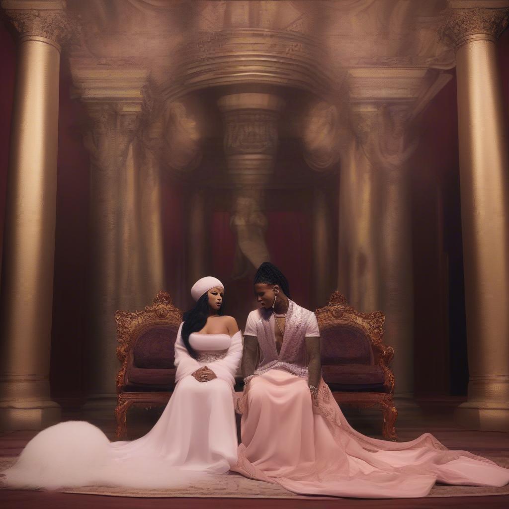 Still from August Alsina's "No Love" music video featuring Nicki Minaj