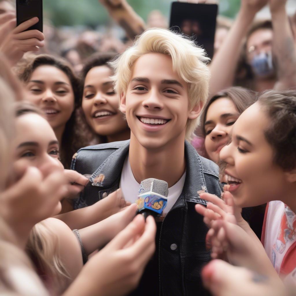 Austin Moon with Fans