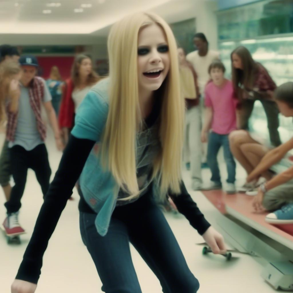 Avril Lavigne in the Complicated music video