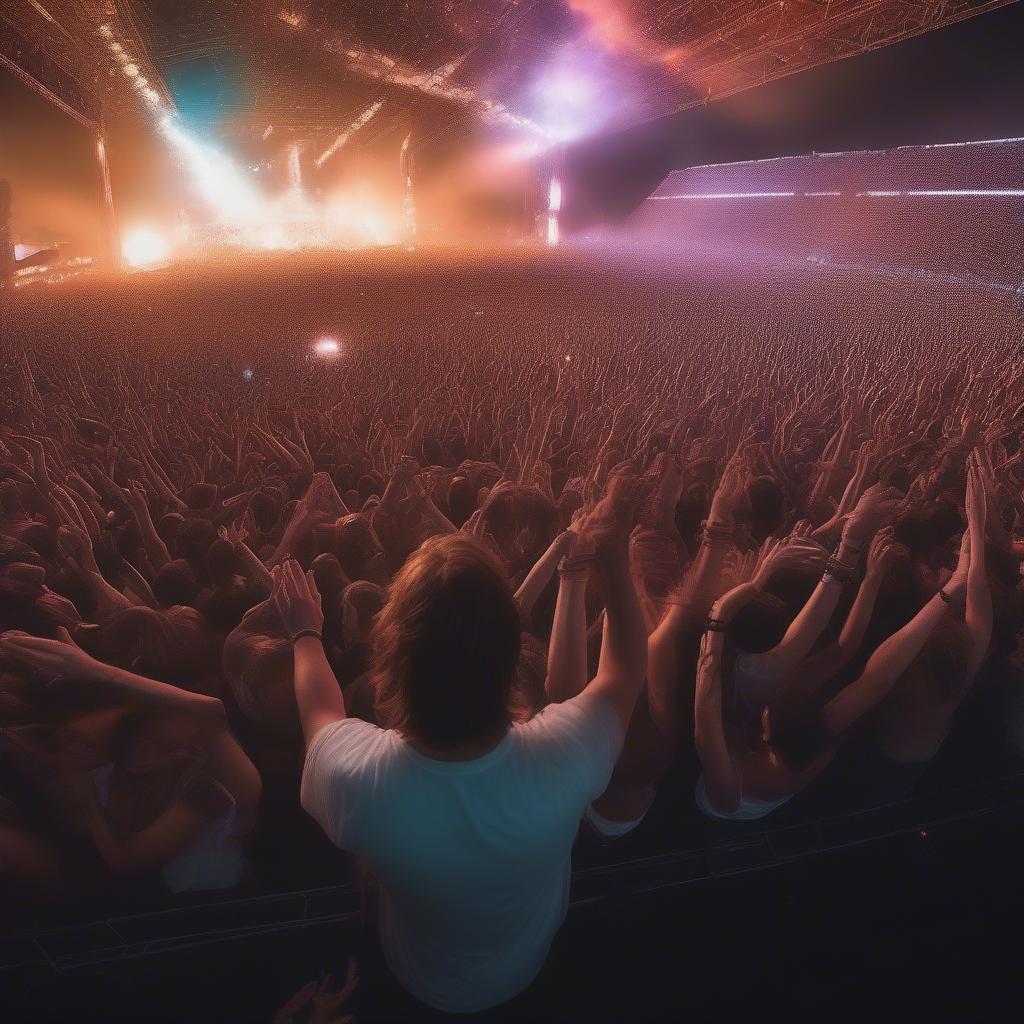 Axwell and Ingrosso performing to a massive crowd