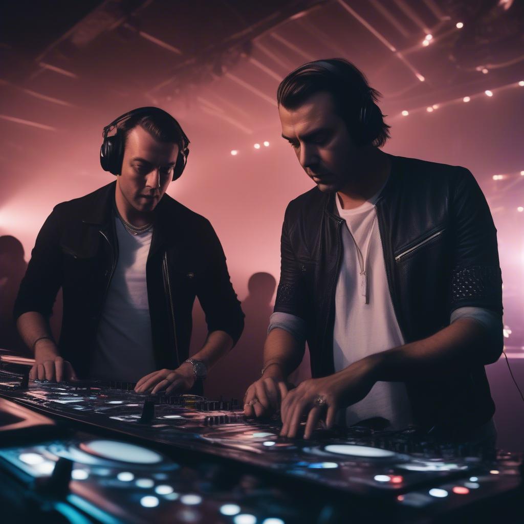 Axwell and Ingrosso playing a DJ set