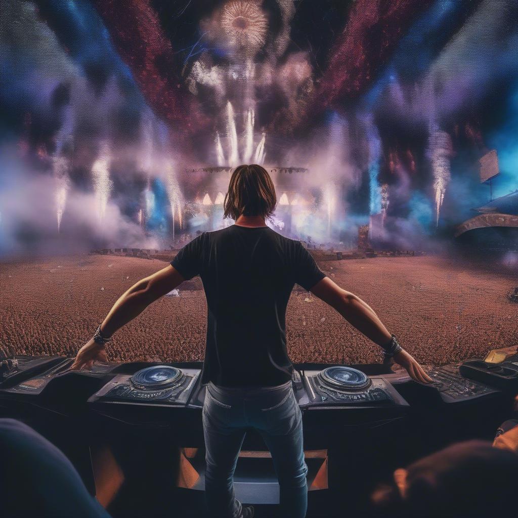 Axwell performing at Tomorrowland