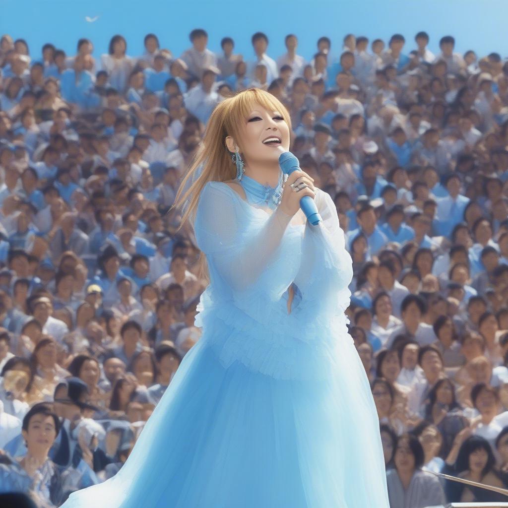 Ayumi Hamasaki performing BLUE BIRD