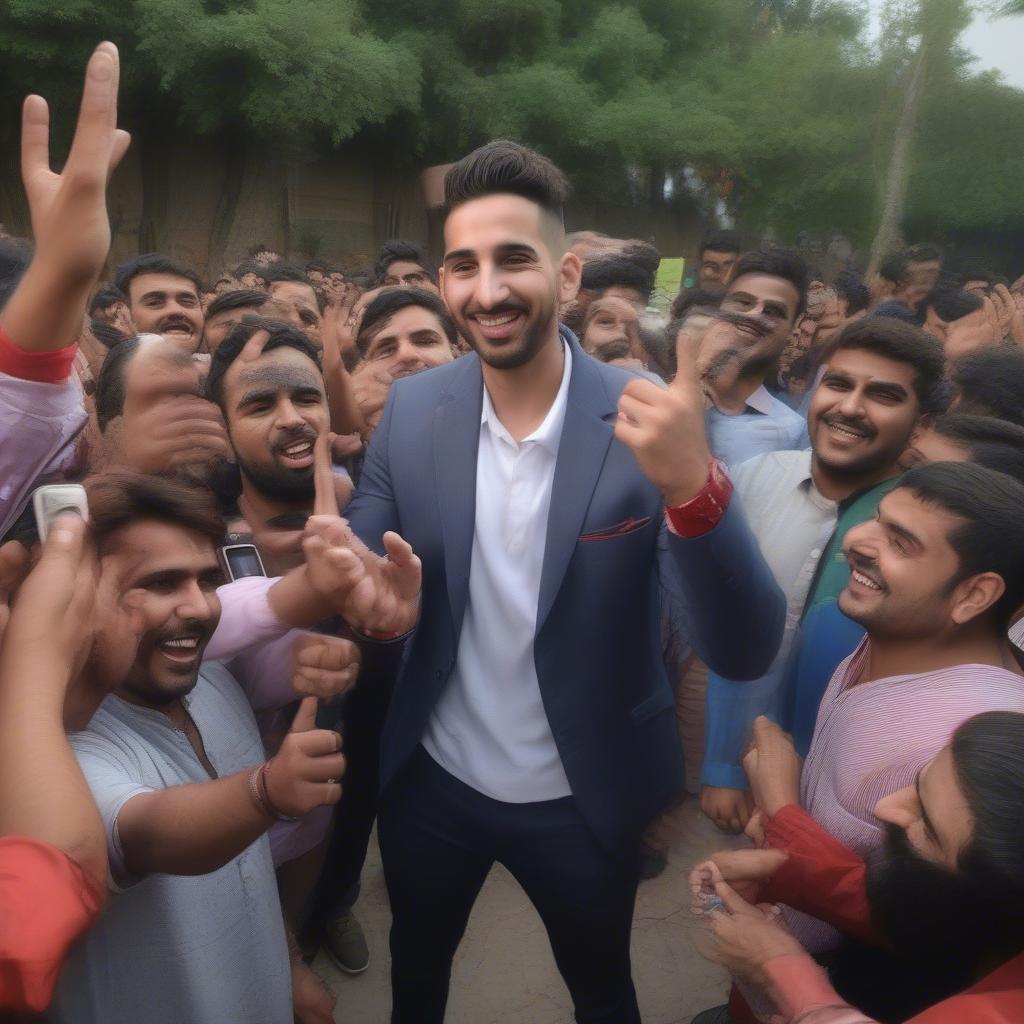 Babbal Rai Interacting with Fans