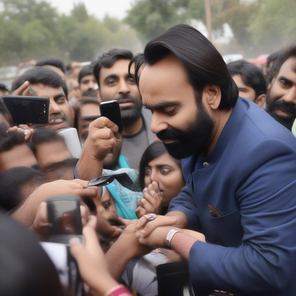 Babbu Maan Interacting with Fans