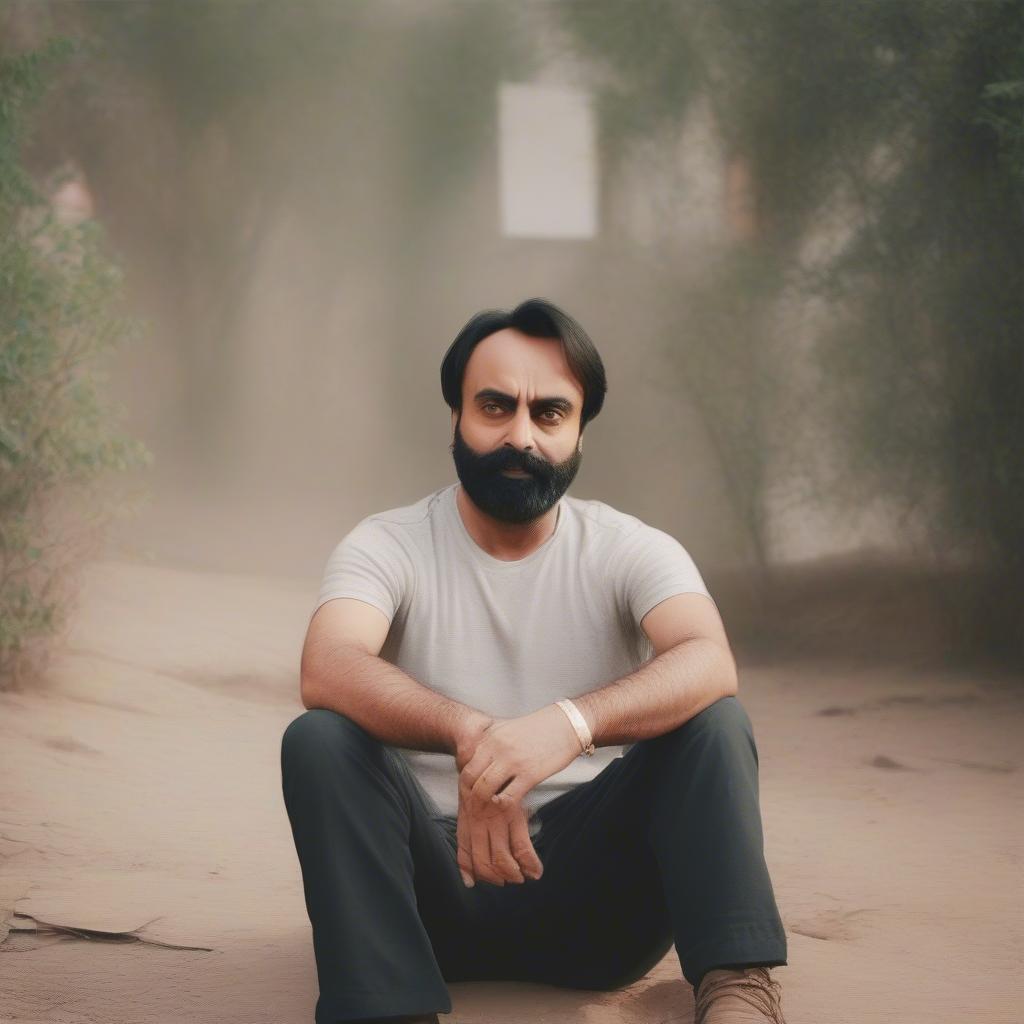 Babbu Maan interacting with his fans after a concert, signing autographs and taking pictures. The scene depicts a warm and genuine connection between the artist and his admirers.