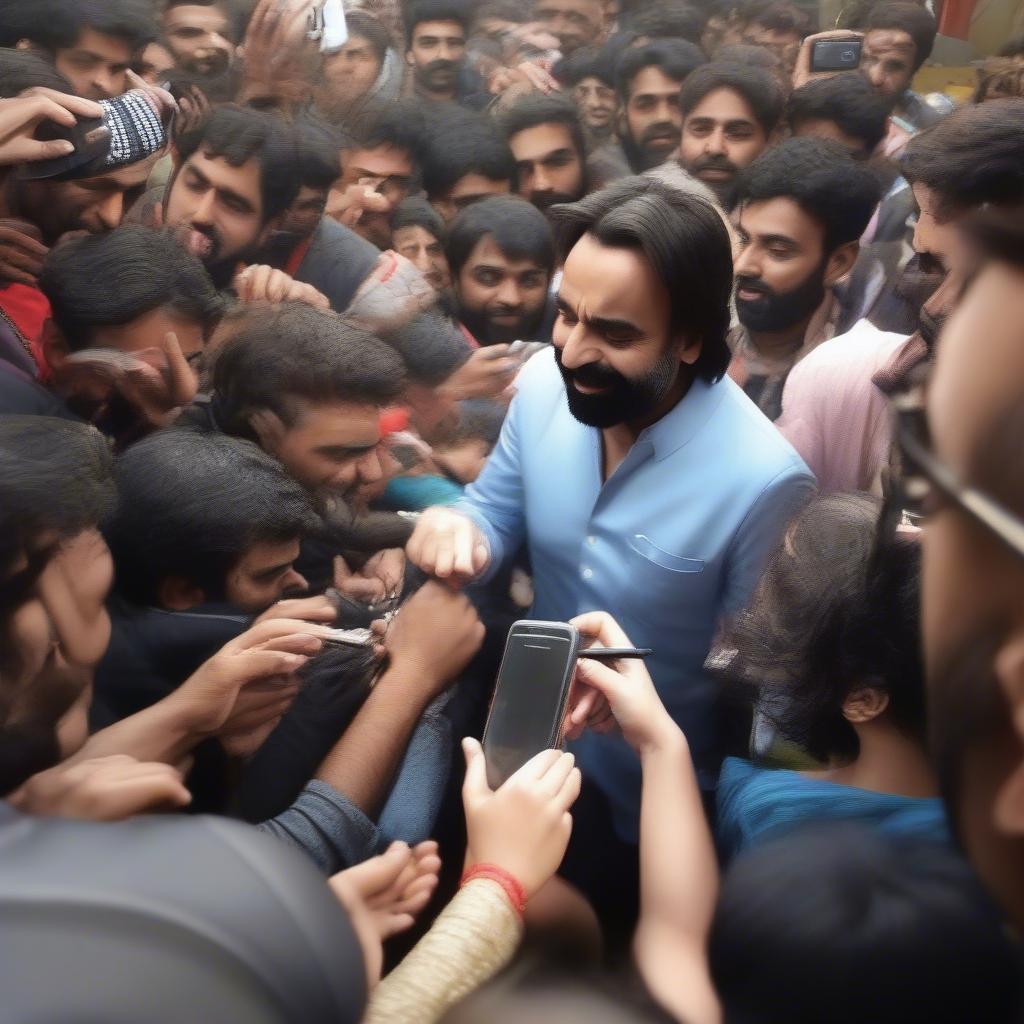 Babbu Maan meeting and greeting his fans