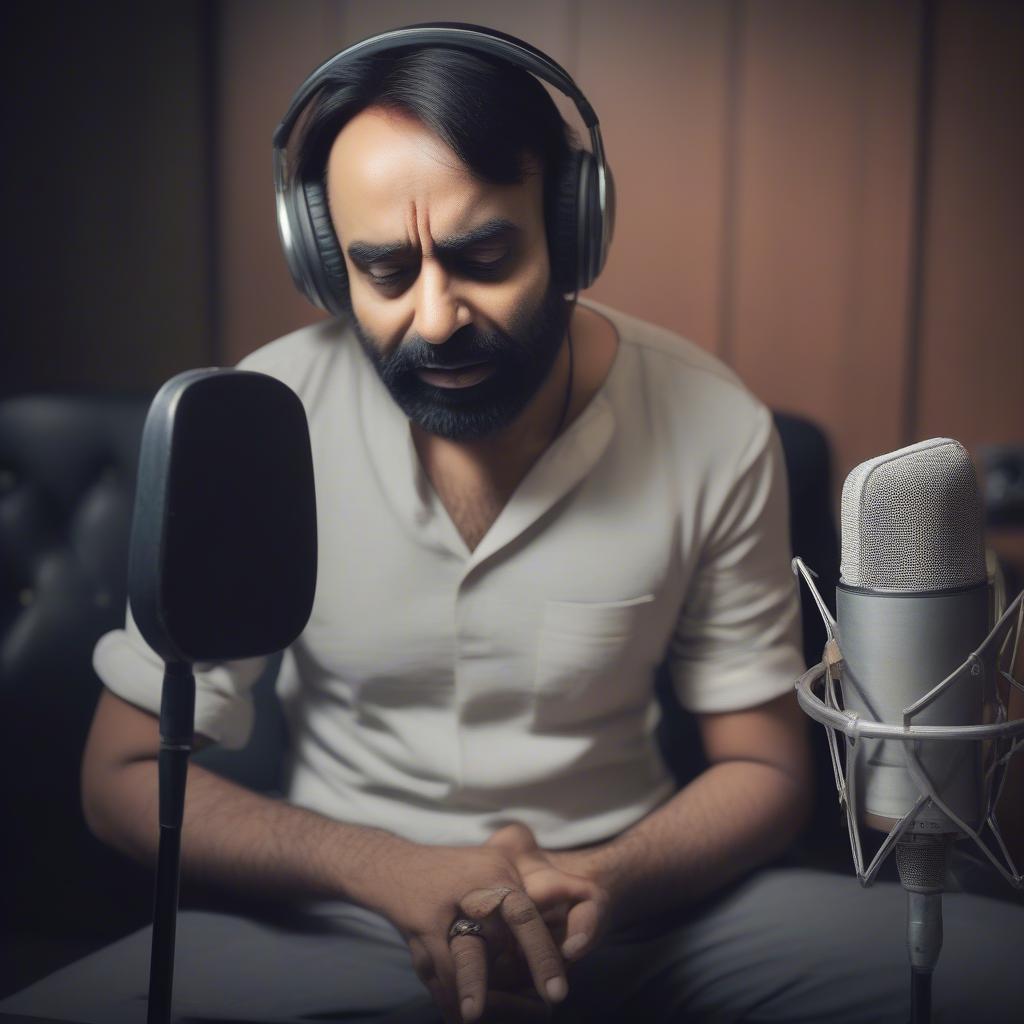 Babbu Maan in the recording studio