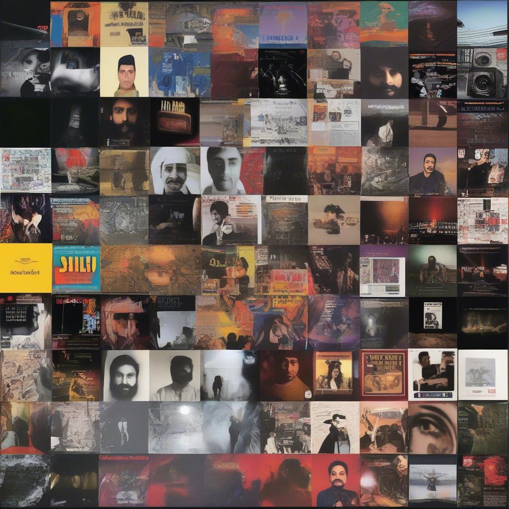 A collage of Balkar Sidhu's album covers, showcasing his discography