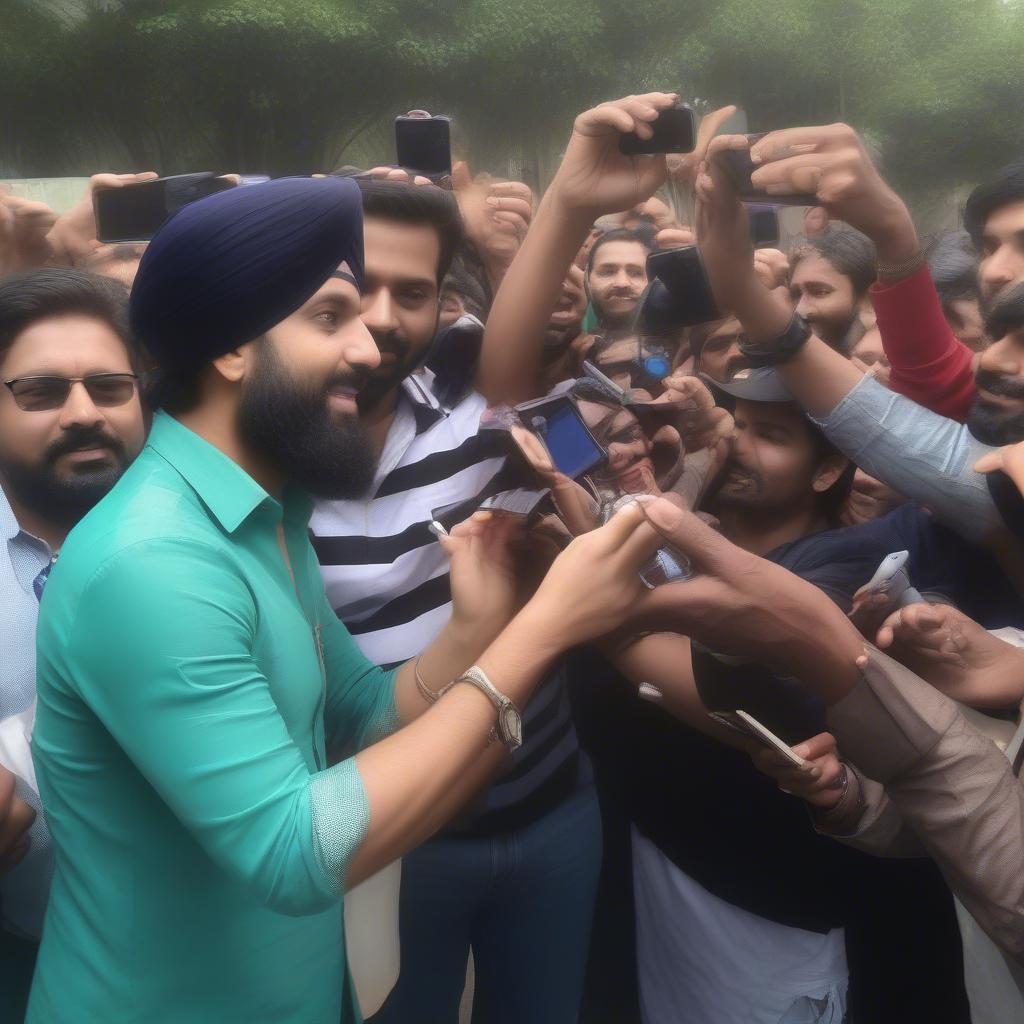 Balkar Sidhu meeting fans