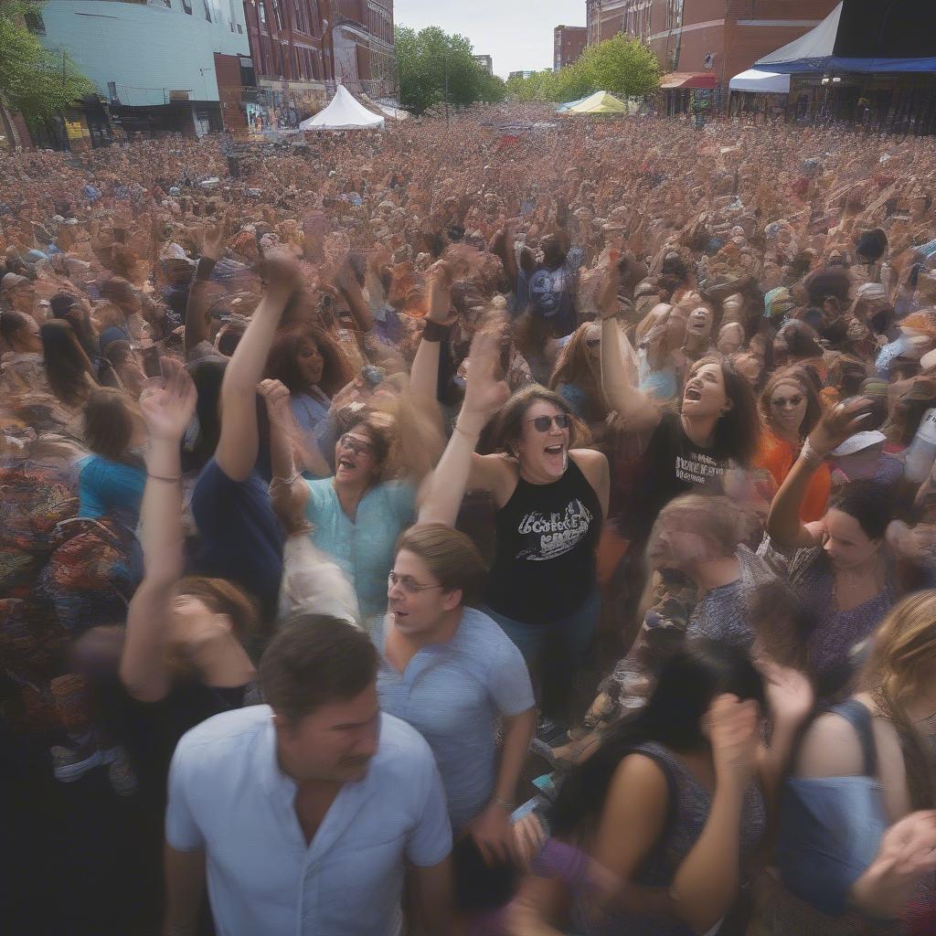 Baltimore Music Festival Crowd Enjoying Live Music