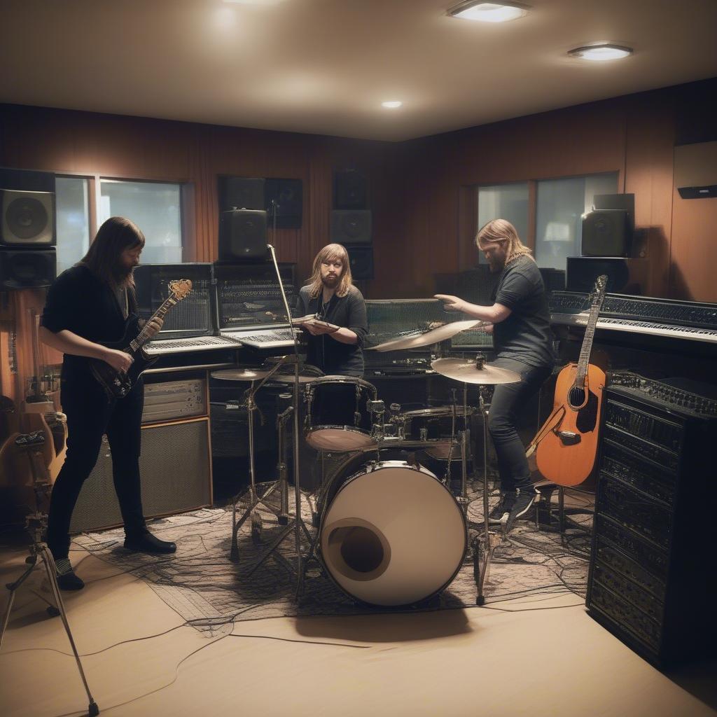 Band of Skulls in the Studio