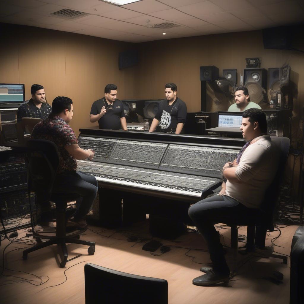 Banda MS in the recording studio