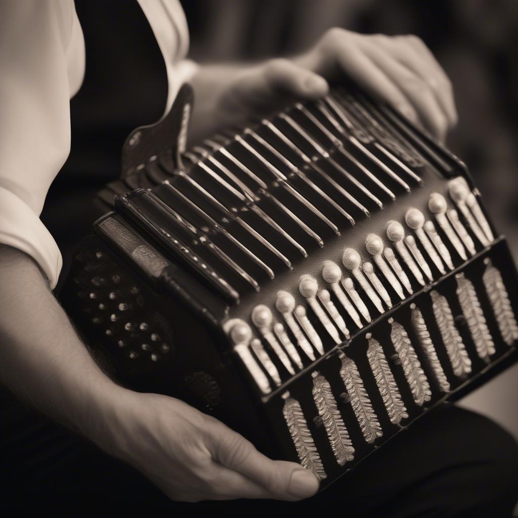 Bandoneon Player Close Up