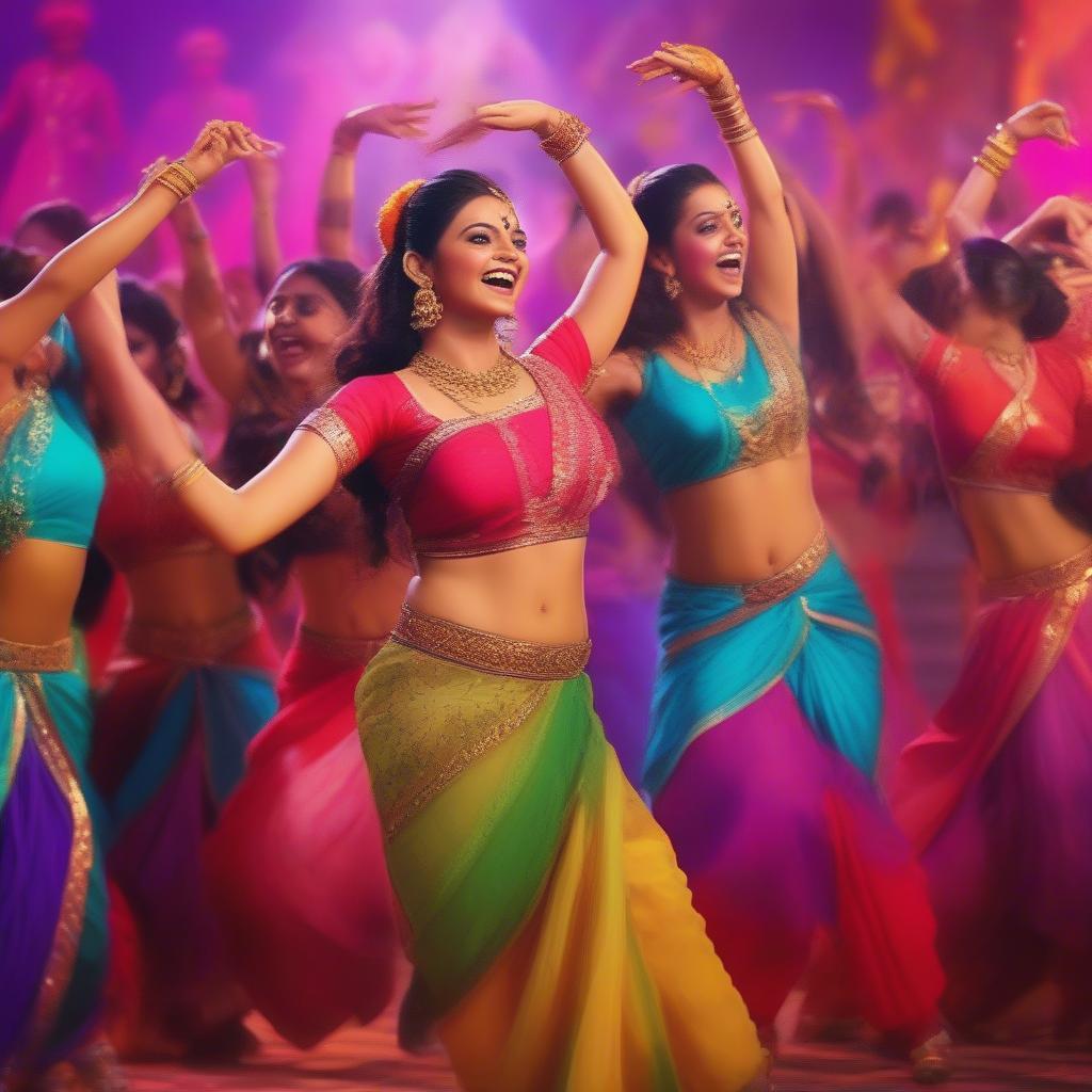 A Vibrant Dance Sequence in a Bangla Movie