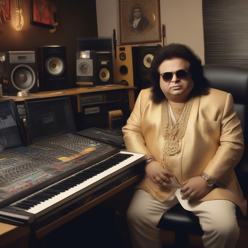 Bappi Lahiri Composing Music