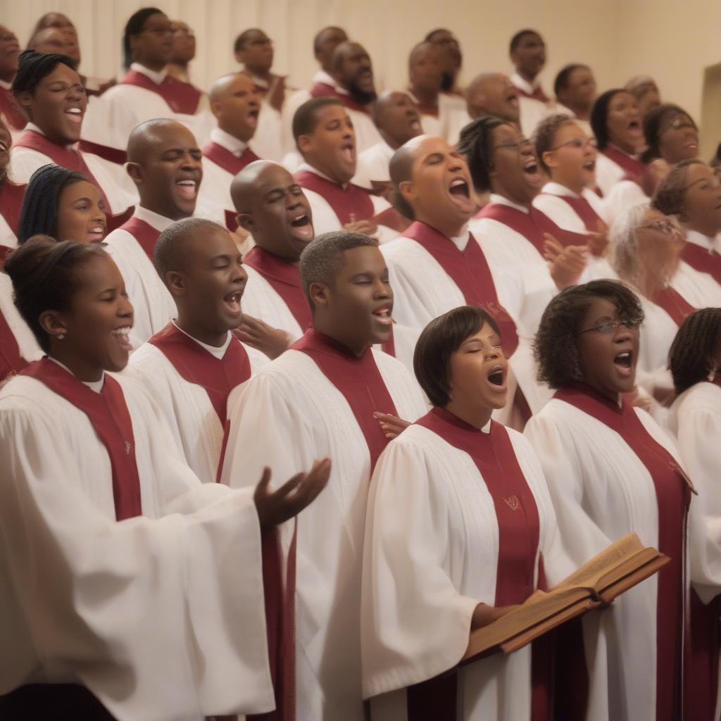 Baptist Choir Robes Singing