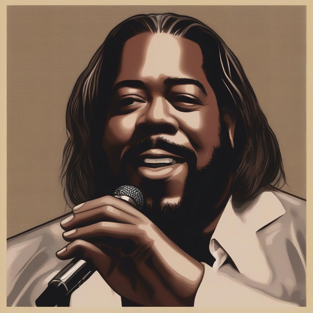 Barry White performing "Just the Way You Are" live on stage