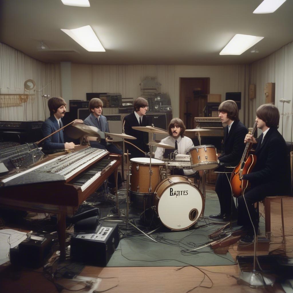 The Beatles in Abbey Road Studios