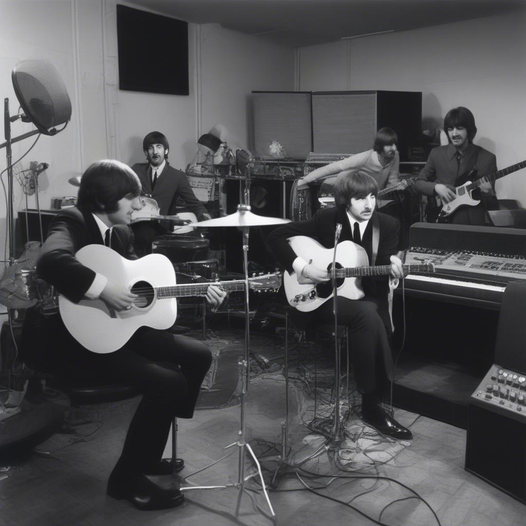 The Beatles in the recording studio