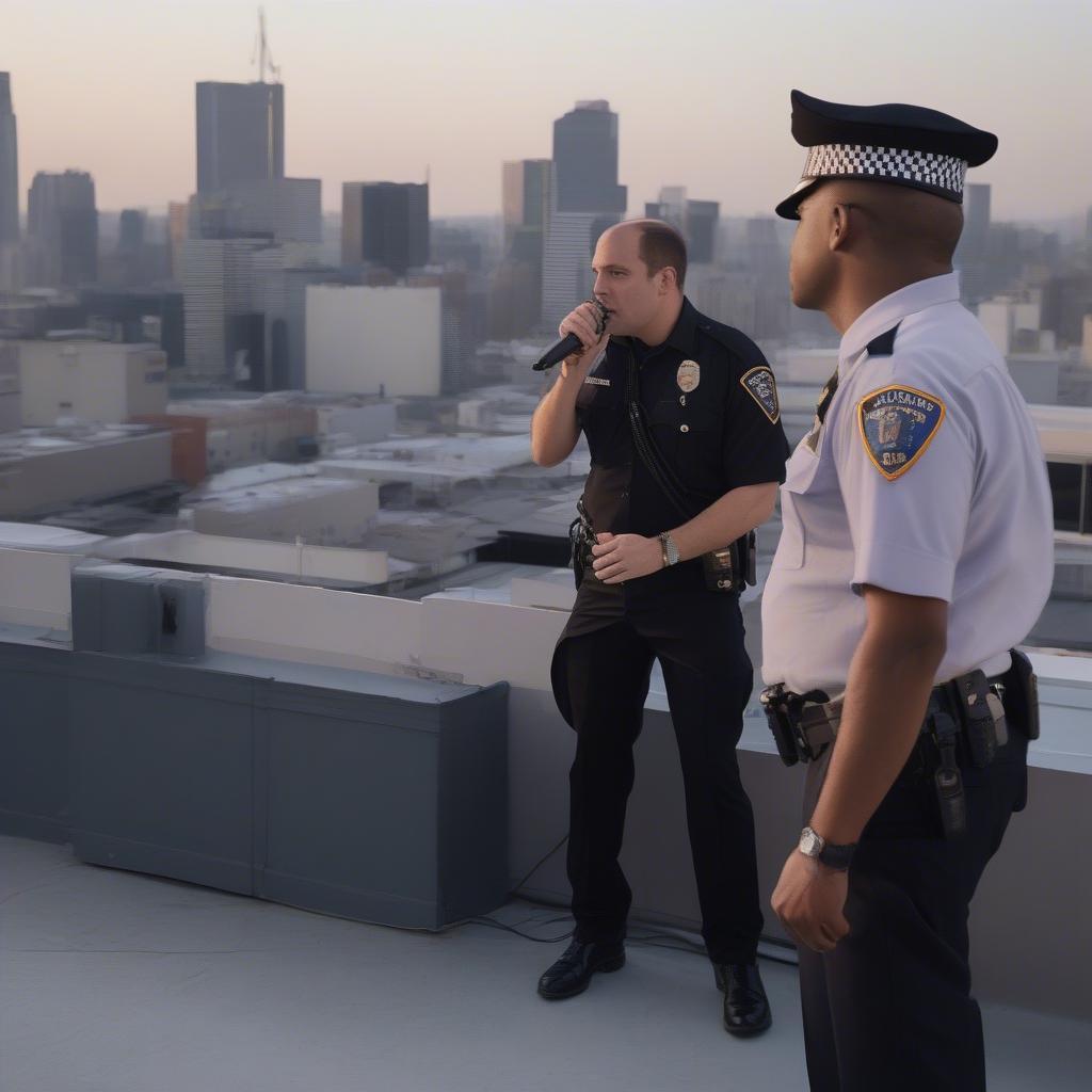 The police intervention during the Beatles' rooftop concert