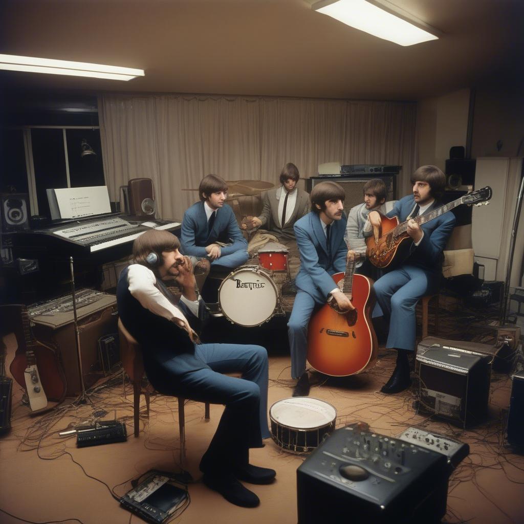 The Beatles in the recording studio