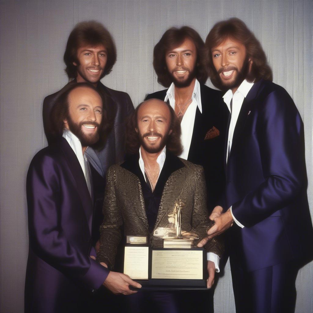 Bee Gees Receiving an Award