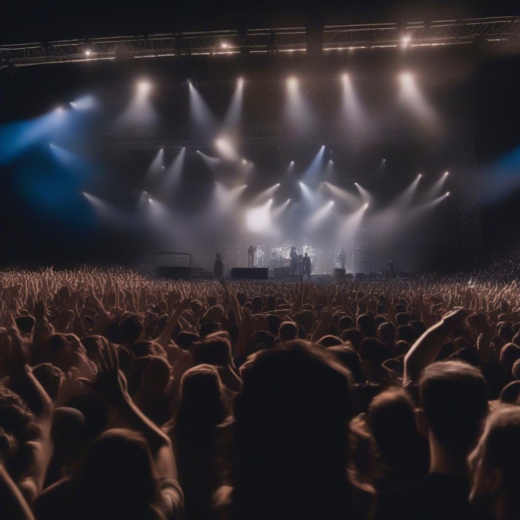 Fans enjoying a Beirut concert