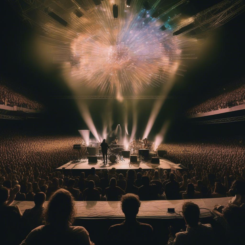 Beirut performing live at a music festival