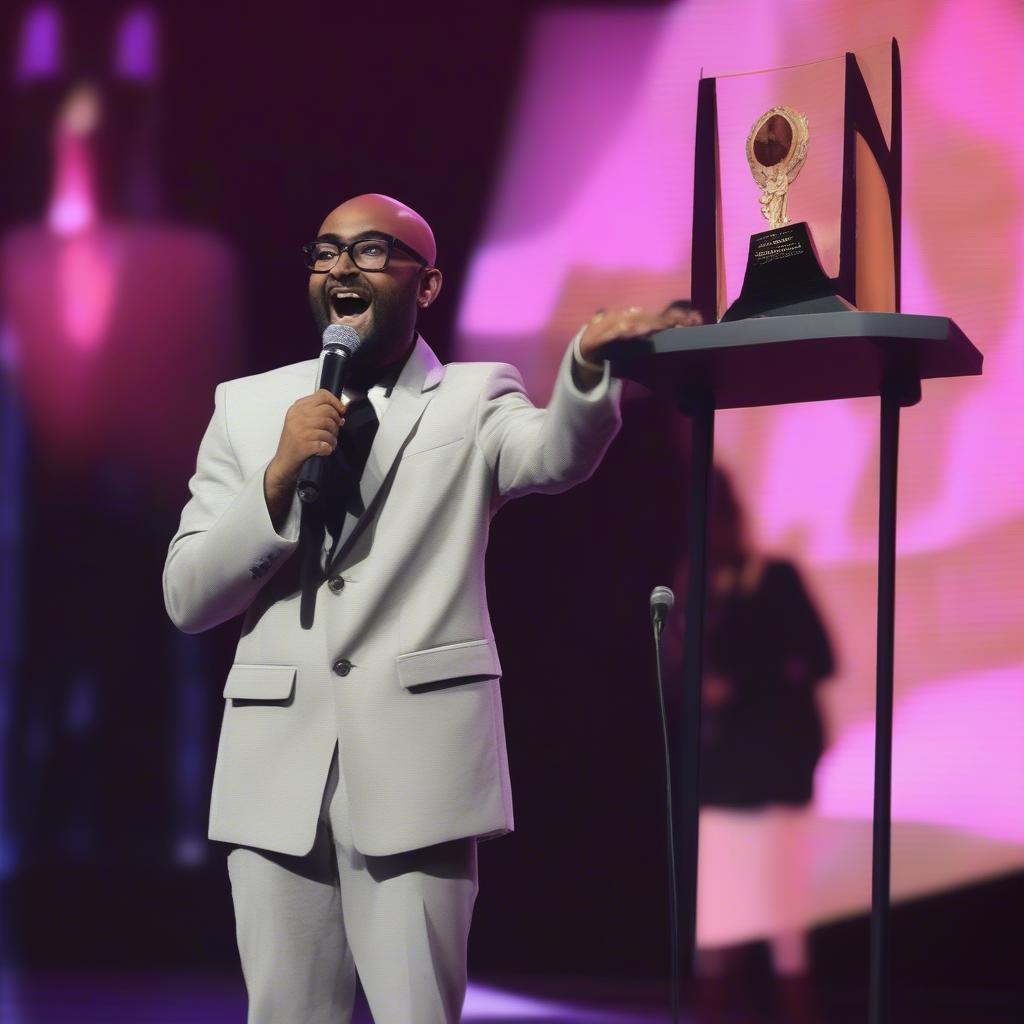 Benny Dayal receiving an award