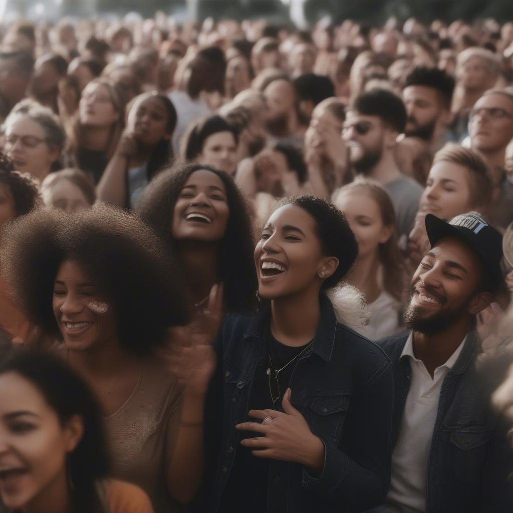 An image depicting people connecting emotionally through music.