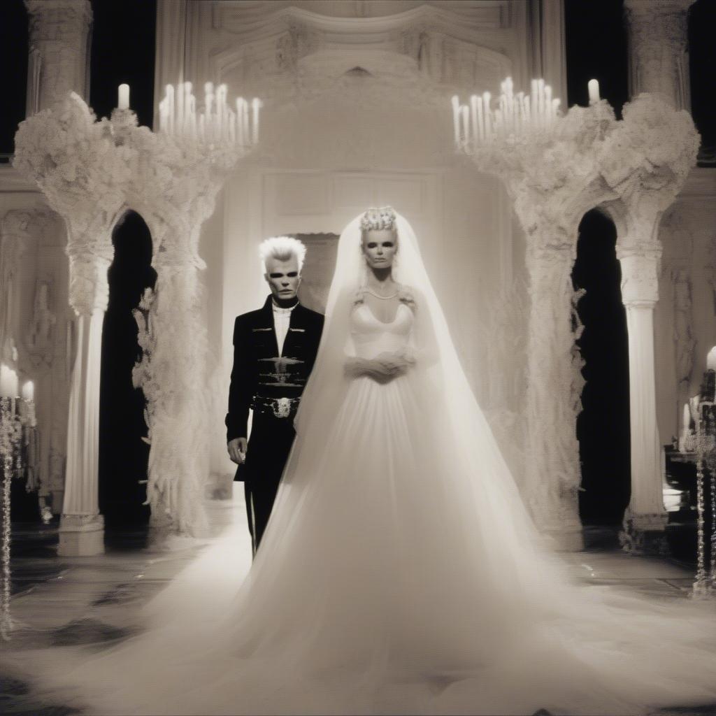 Billy Idol in the White Wedding music video