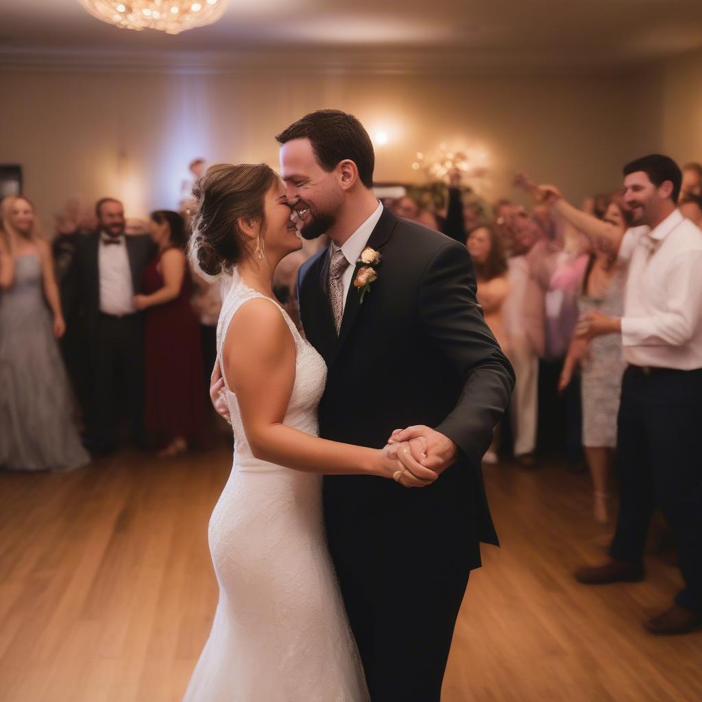 Couple Slow Dancing to "Bless the Broken Road"