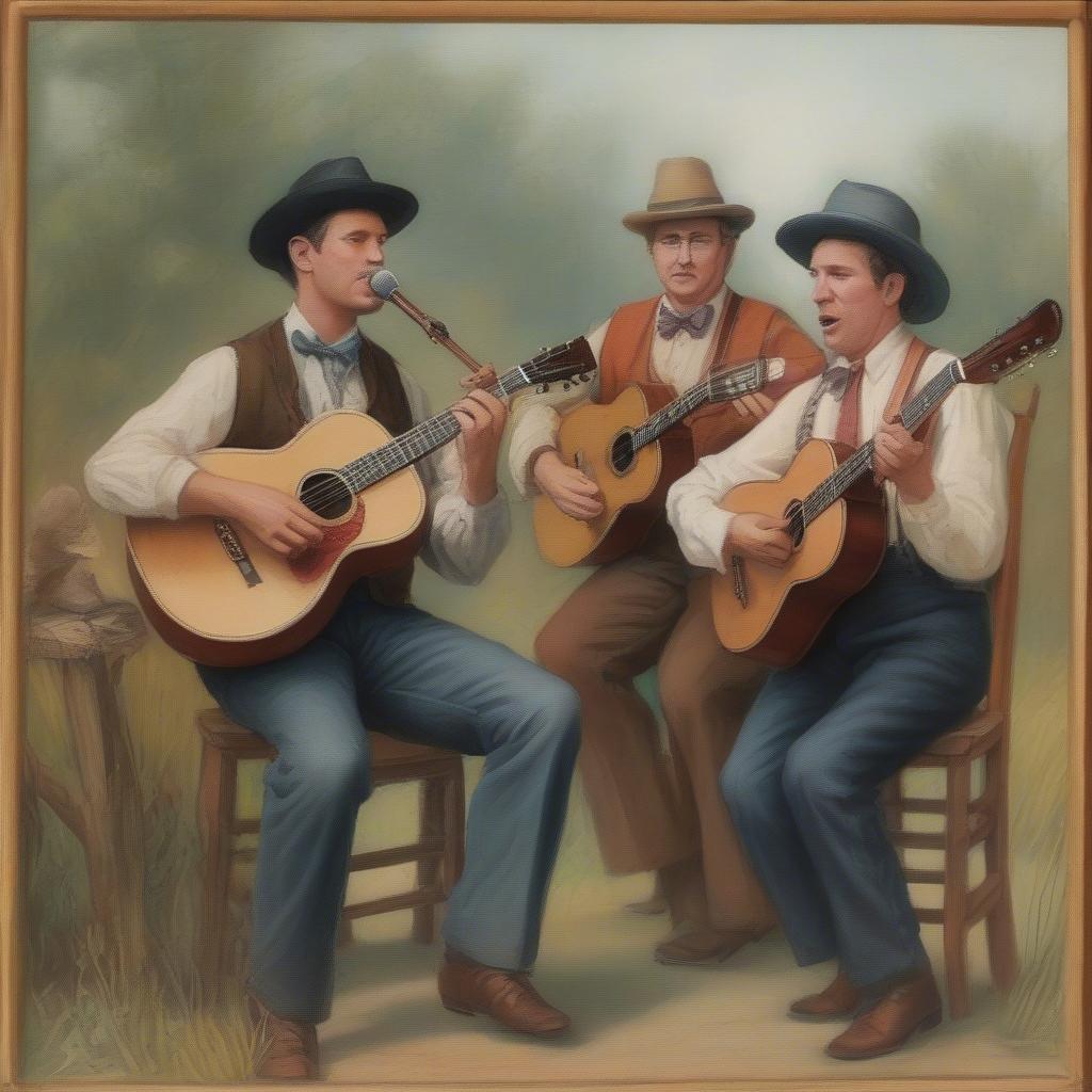 Bluegrass Band Singing Close Harmony