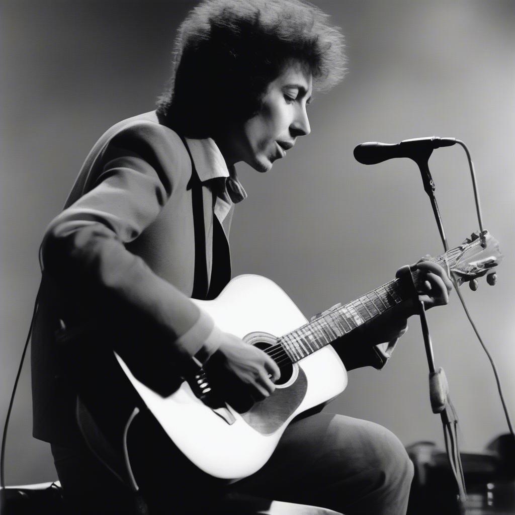 Bob Dylan Performing Live on Stage