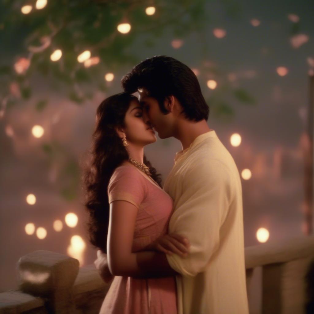 Romantic Scene from a Bollywood Movie Featuring a Popular Song