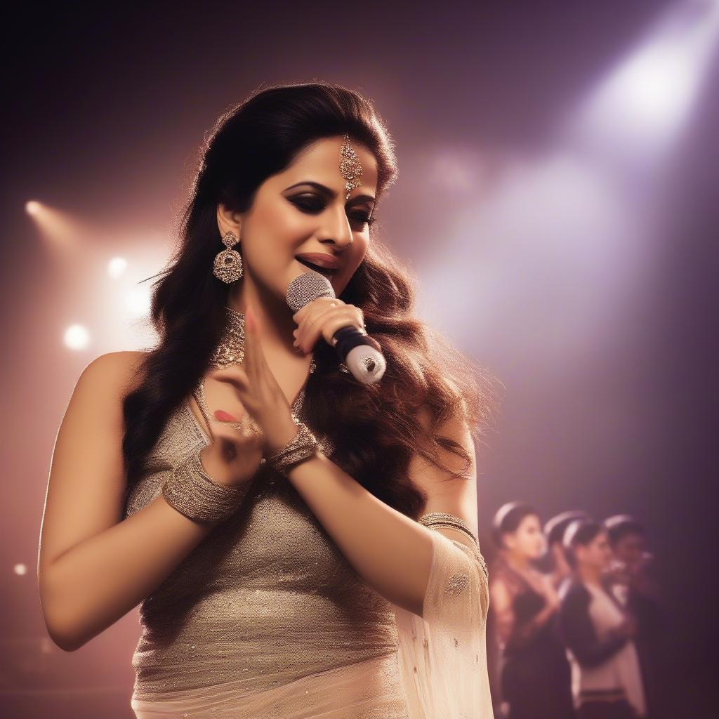 Bollywood Singer Performing Live on Stage