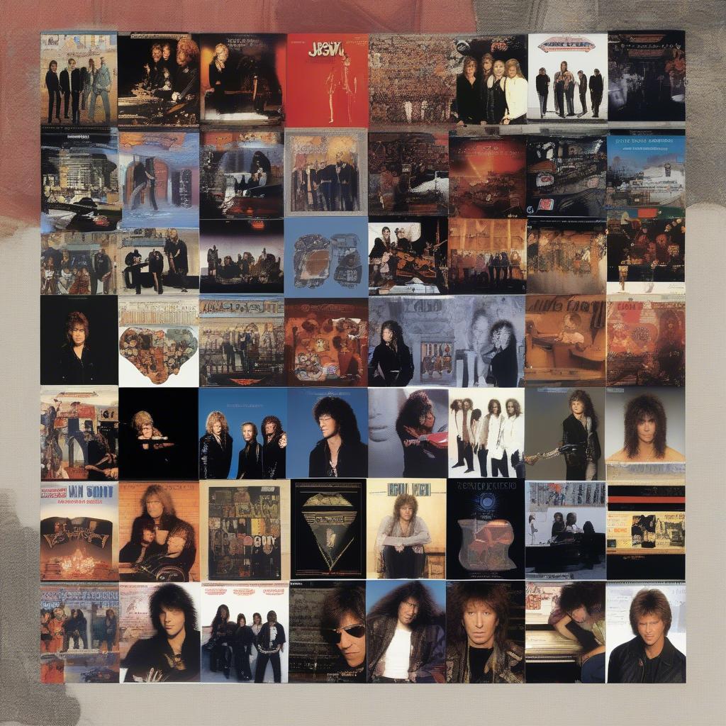 Bon Jovi Album Covers Collage