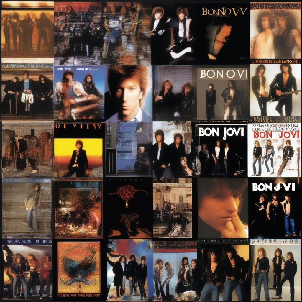 Bon Jovi Album Covers Collage