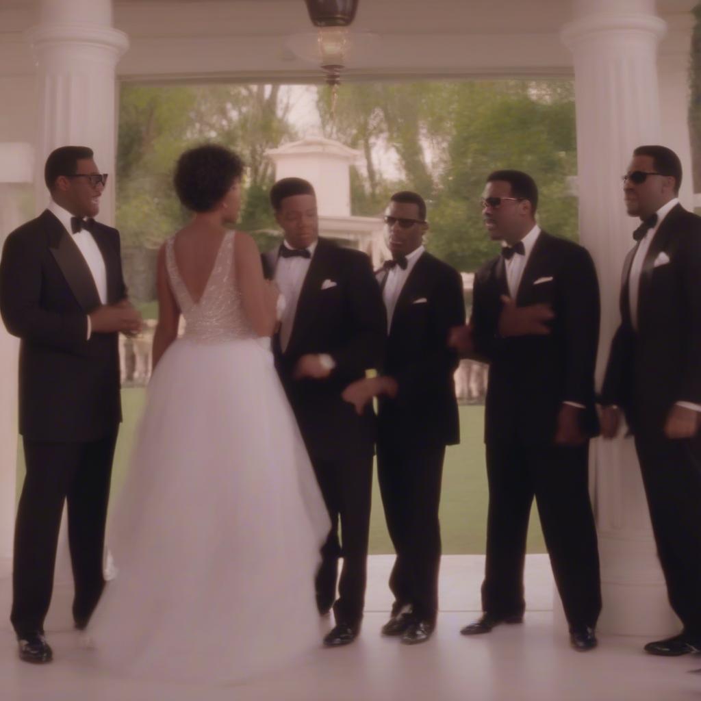 A still from the music video of Boyz II Men's "I'll Make Love to You", showcasing the romantic atmosphere of the song