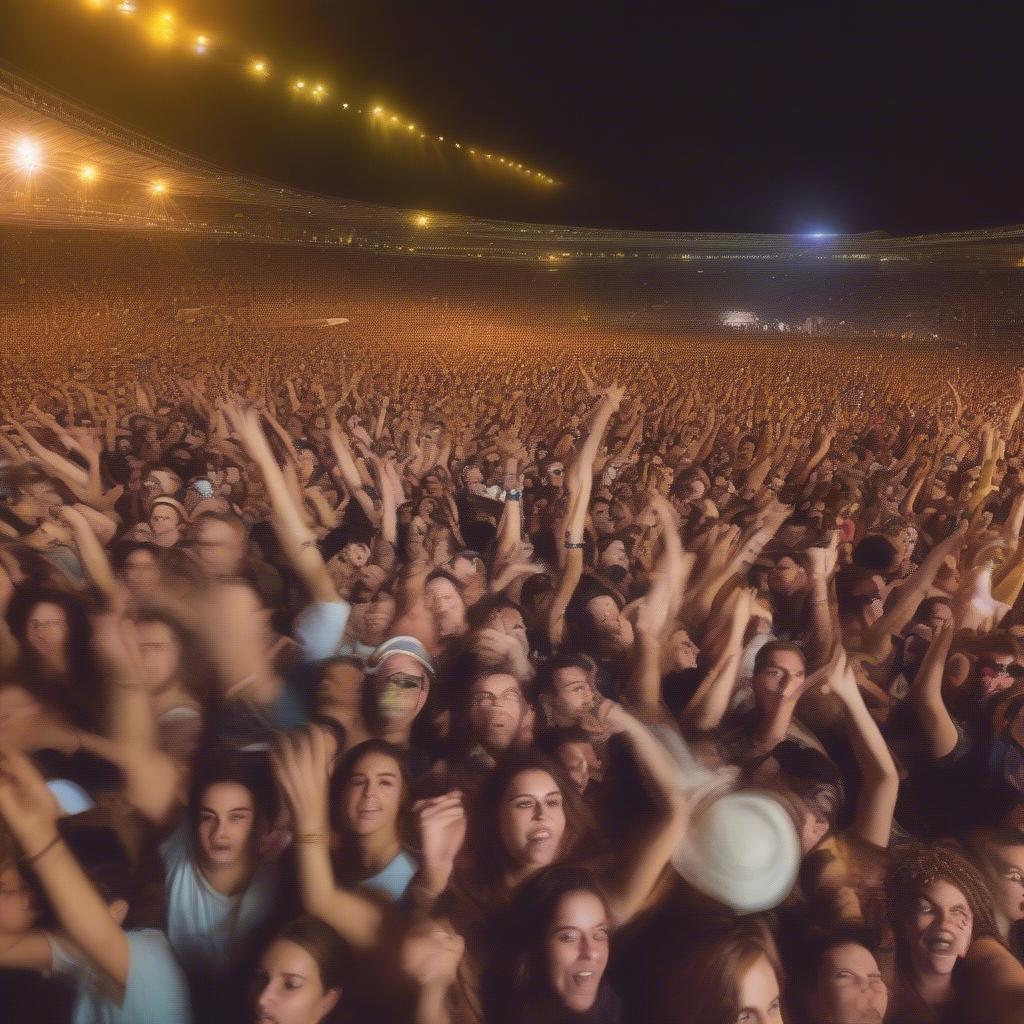 Brazilian pop concert crowd