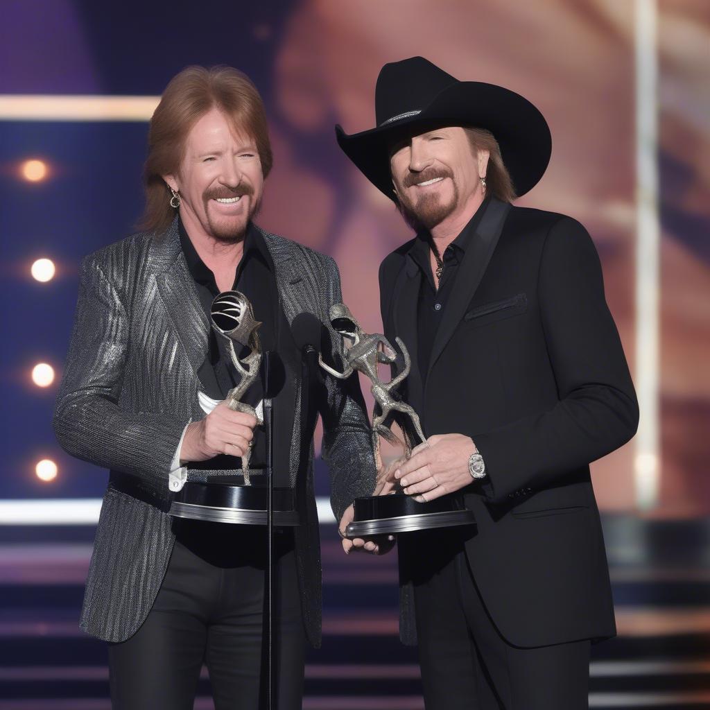 Brooks & Dunn Receiving a Music Award