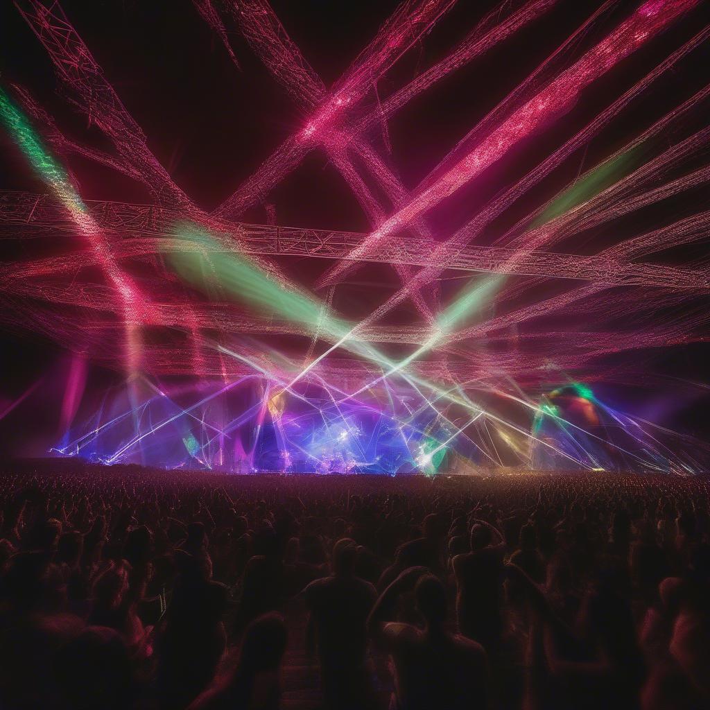 Camp Bisco 2019 Lightshow During a Performance