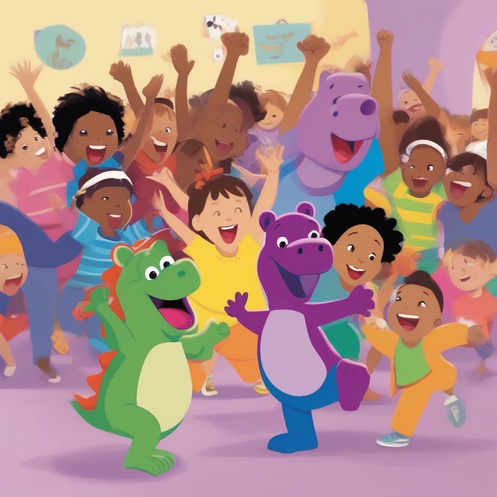 Children Dancing with Barney