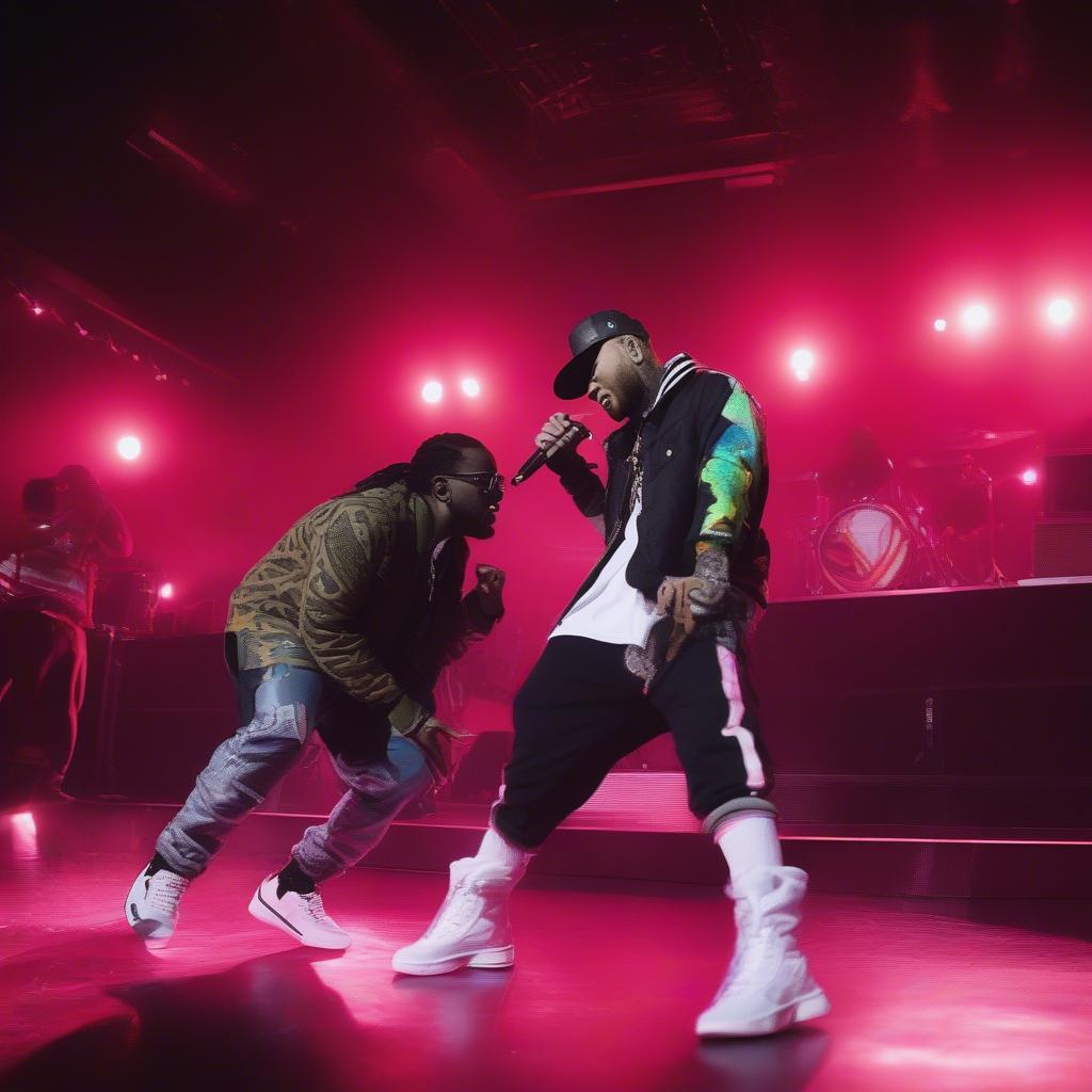 Chris Brown Performing Kiss Kiss with T-Pain