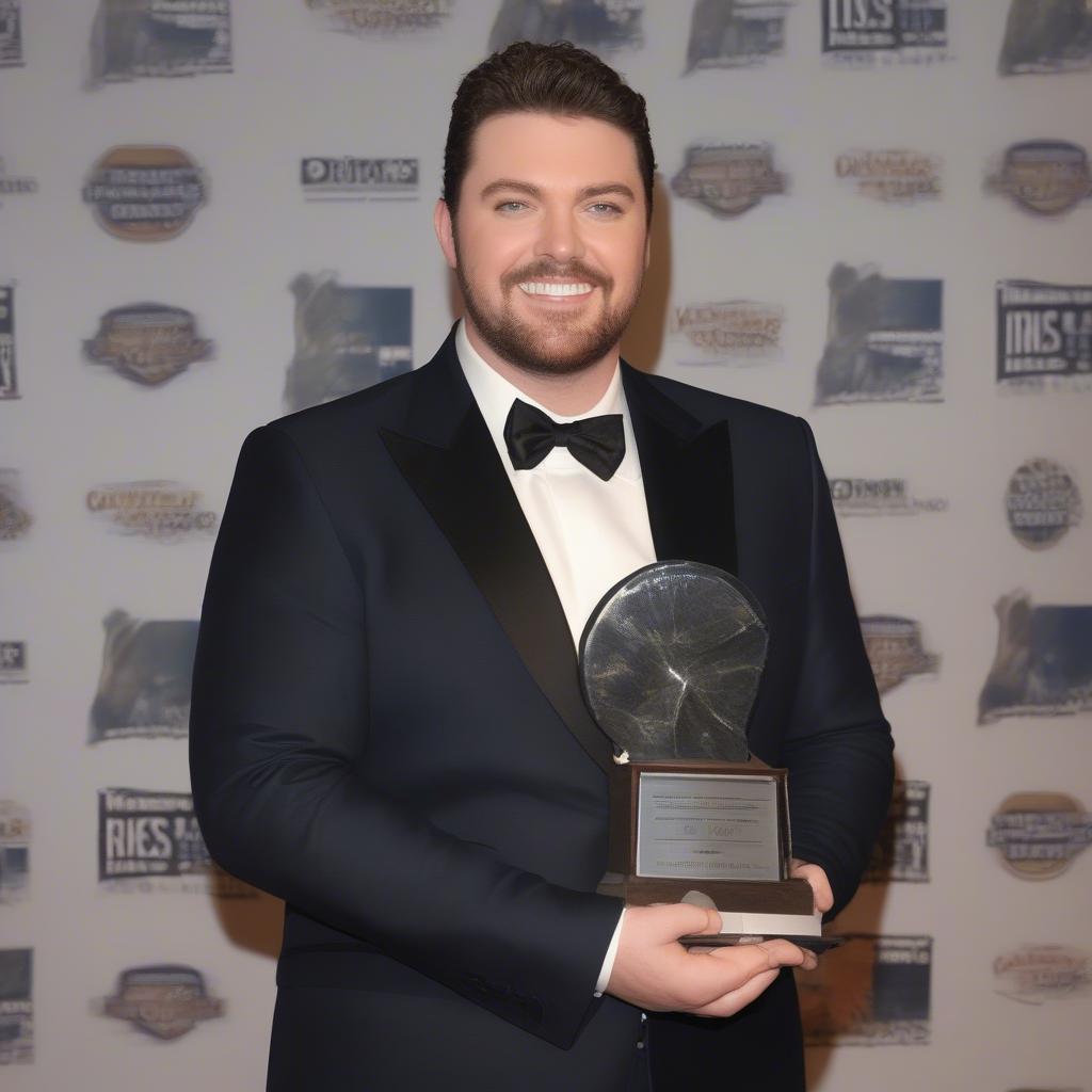 Chris Young Accepting an Award