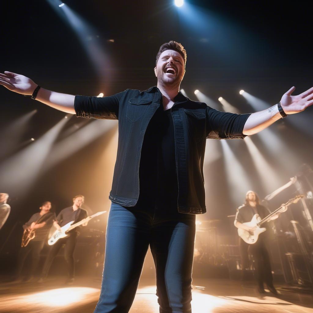 Chris Young Performing Live on Stage