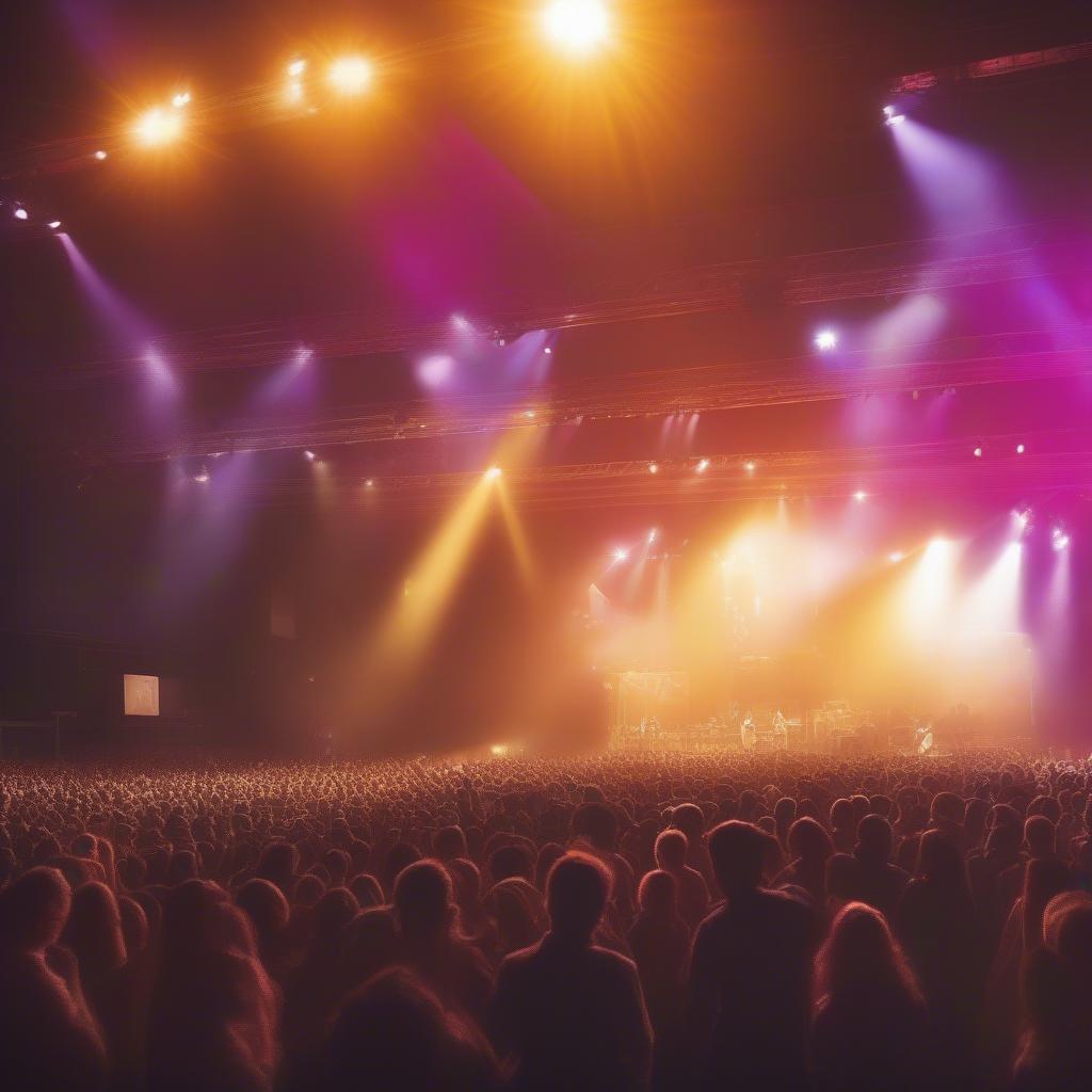 A Packed Stadium for a Christian Music Concert